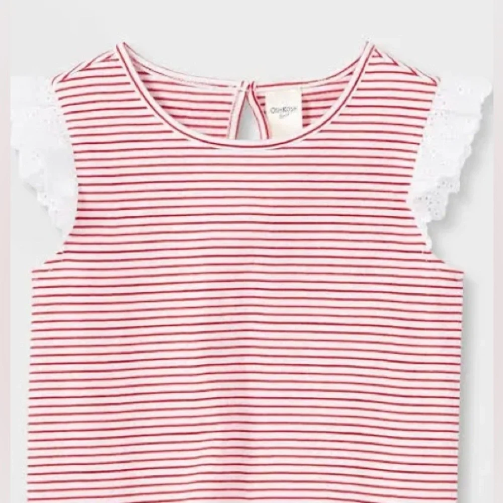 NWT Oshkosh B'gosh Baby‎ Girls' Sleeveless Striped Ruffle Tank Top
